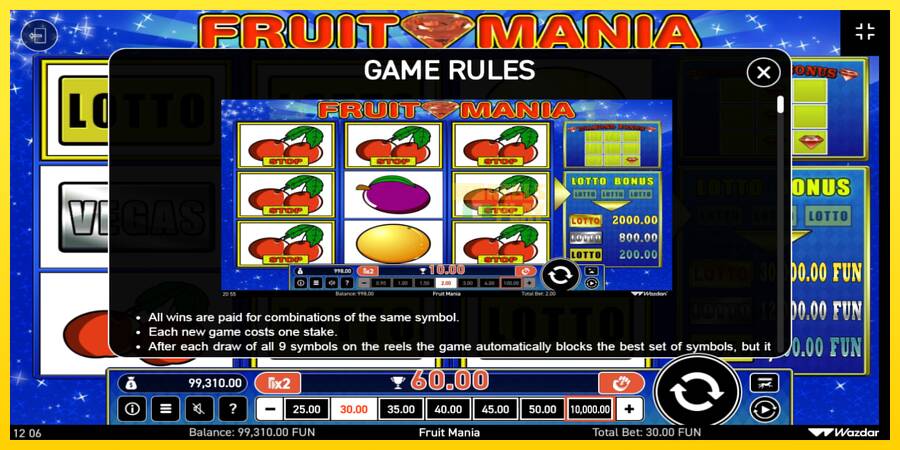 Сурет 6 ойын машинасы Fruit Mania