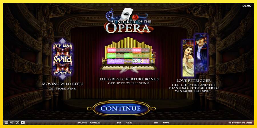 Сурет 1 ойын машинасы The Secret of the Opera