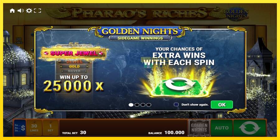 Сурет 1 ойын машинасы Pharaos Riches Golden Nights