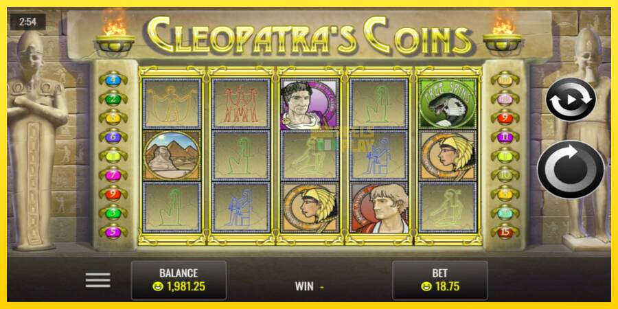 Сурет 1 ойын машинасы Cleopatra’s Coins