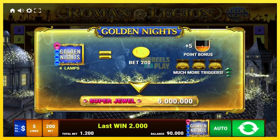 Сурет 5 ойын машинасы Roman Legion Golden Nights