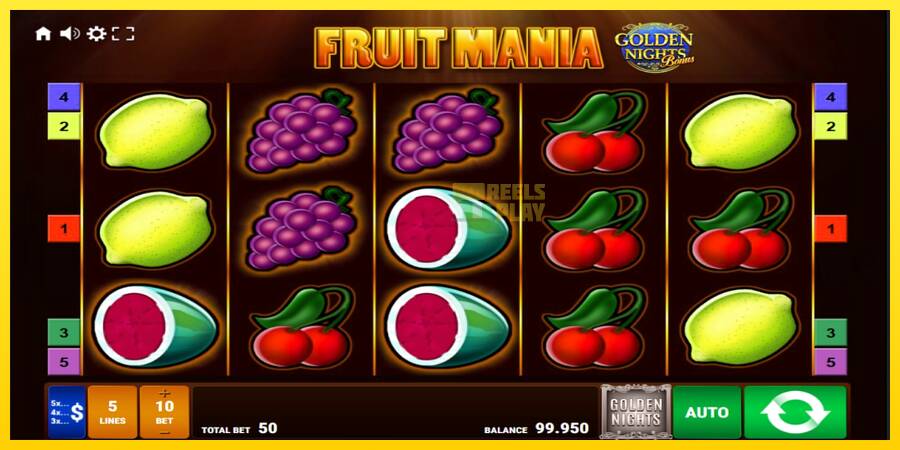 Сурет 1 ойын машинасы Fruit Mania Golden Nights