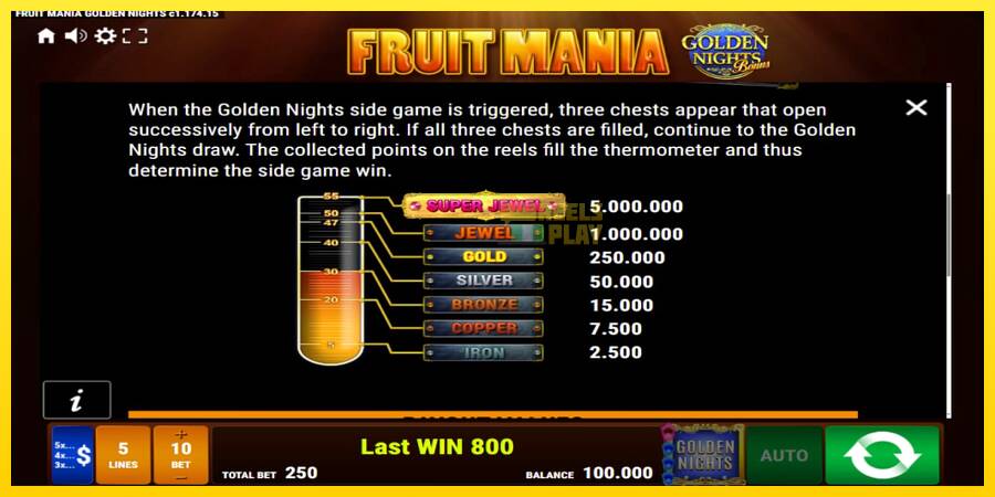 Сурет 6 ойын машинасы Fruit Mania Golden Nights