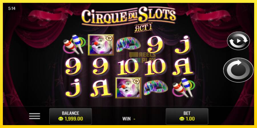 Сурет 1 ойын машинасы Cirque du Slots