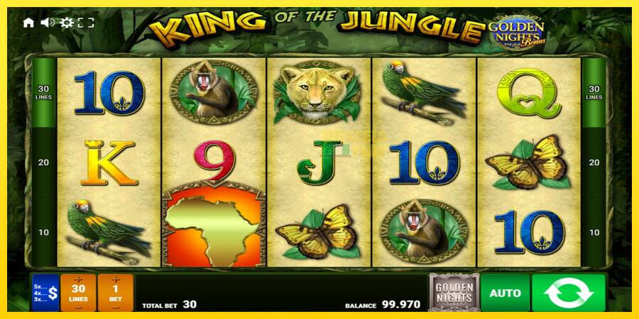 Сурет 1 ойын машинасы King of the Jungle Golden Nights