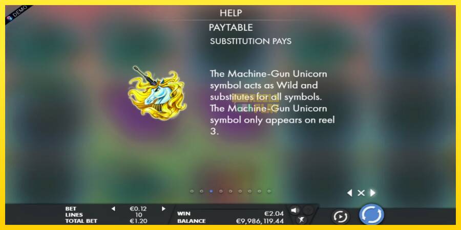 Сурет 3 ойын машинасы Machine Gun Unicorn