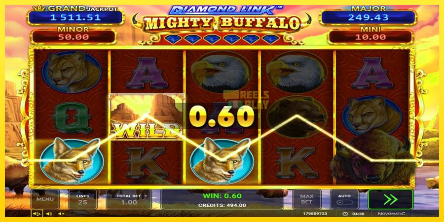 Сурет 2 ойын машинасы Diamond Link Mighty Buffalo