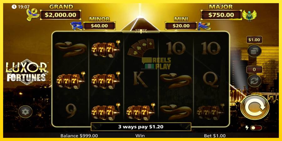 Сурет 3 ойын машинасы Luxor Fortunes