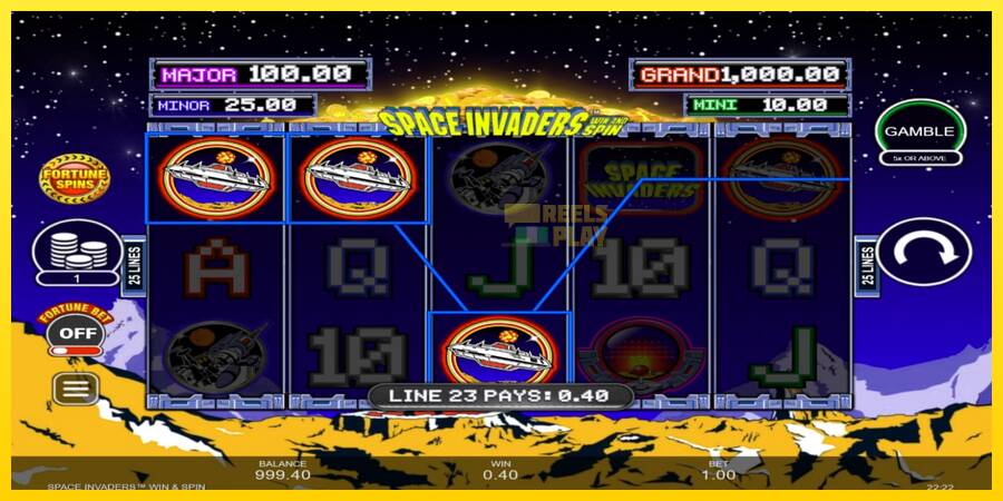 Сурет 3 ойын машинасы Space Invaders Win and Spin