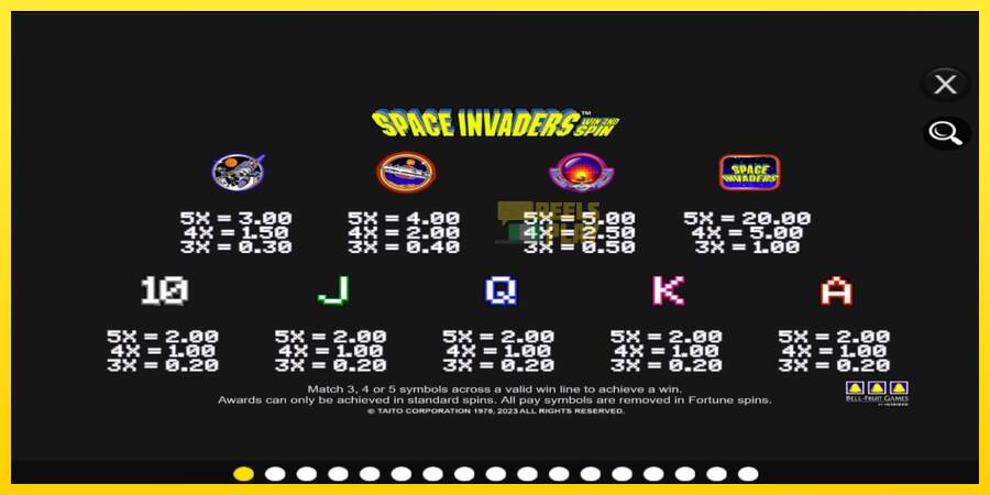 Сурет 4 ойын машинасы Space Invaders Win and Spin