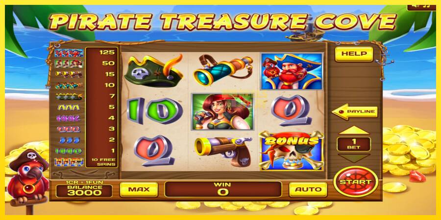 Сурет 1 ойын машинасы Pirate Treasure Cove 3x3