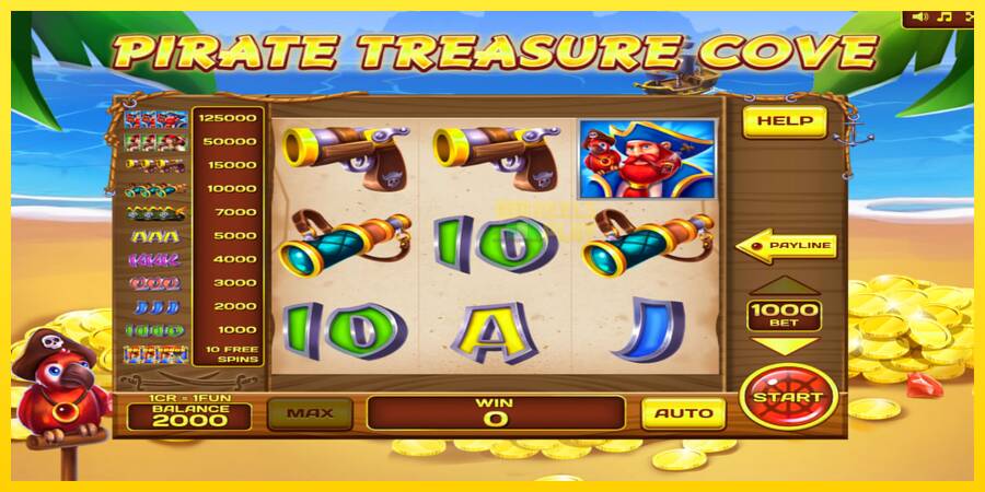 Сурет 3 ойын машинасы Pirate Treasure Cove 3x3