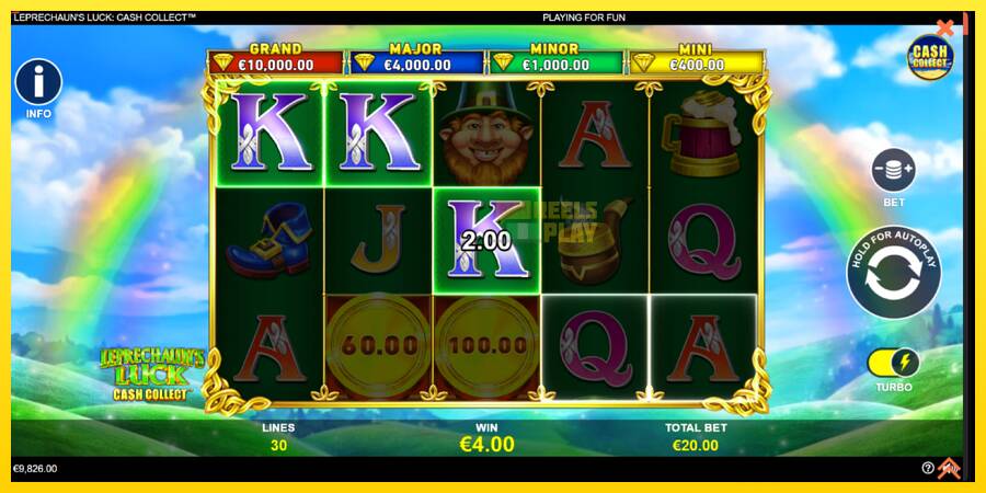 Сурет 4 ойын машинасы Leprechauns Luck Cash Collect Megaways PowerPlay Jackpot