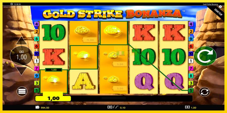 Сурет 3 ойын машинасы Gold Strike Bonanza