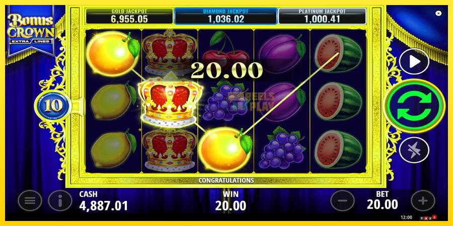 Сурет 3 ойын машинасы Bonus Crown