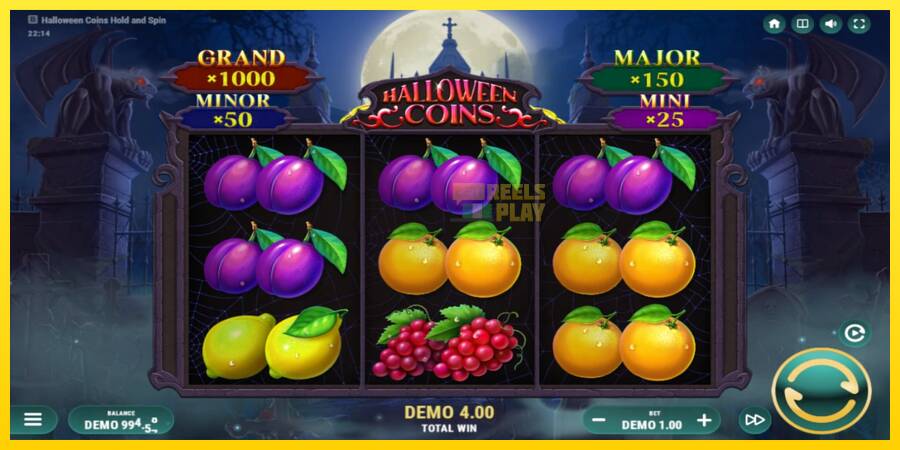 Сурет 3 ойын машинасы Halloween Coins Hold and Spin