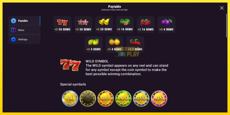 Сурет 4 ойын машинасы Halloween Coins Hold and Spin