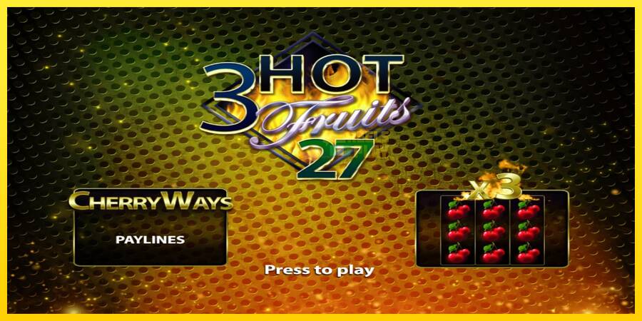 Сурет 1 ойын машинасы 3 Hot Fruits 27