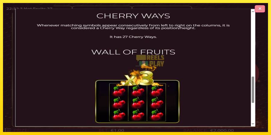 Сурет 5 ойын машинасы 3 Hot Fruits 27