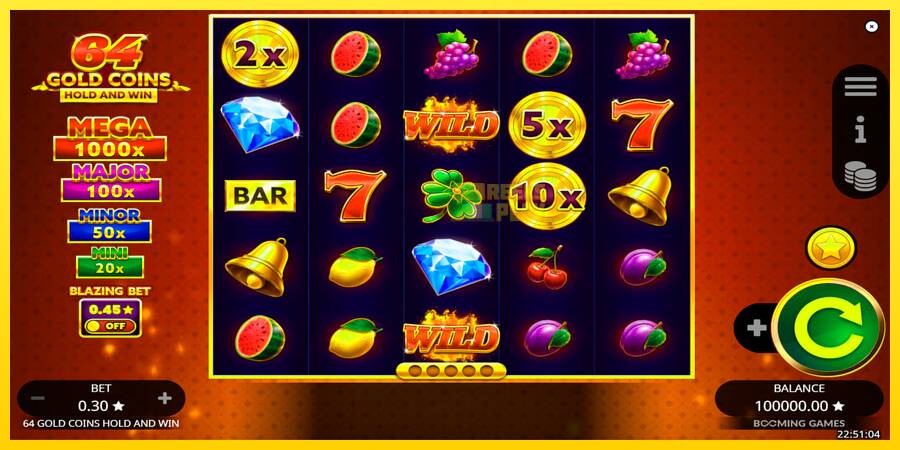 Сурет 1 ойын машинасы 64 Gold Coins Hold and Win