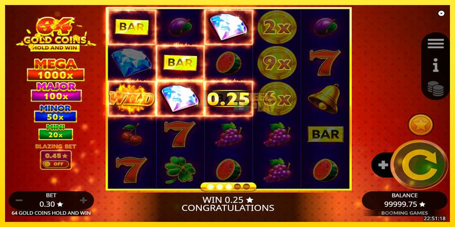 Сурет 3 ойын машинасы 64 Gold Coins Hold and Win