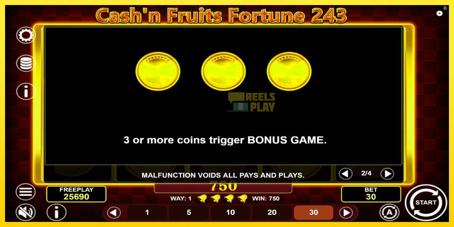 Сурет 7 ойын машинасы Cashn Fruits Fortune 243