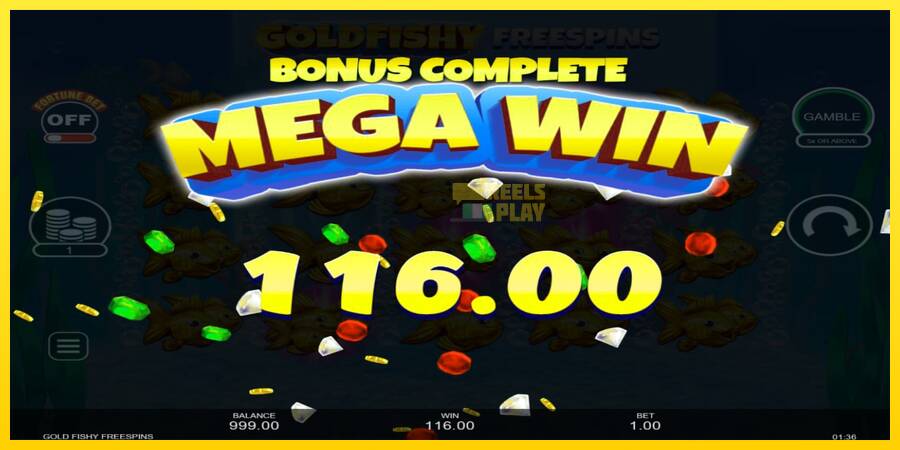 Сурет 3 ойын машинасы Gold Fishy Free Spins