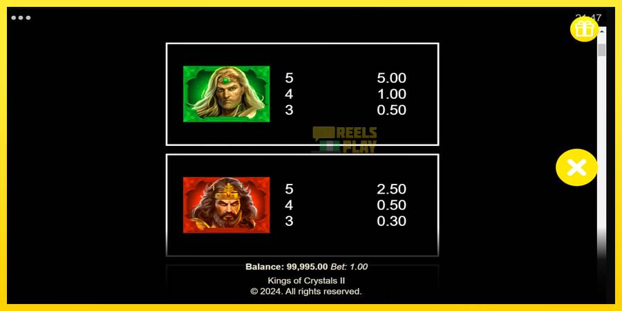 Сурет 6 ойын машинасы Kings of Crystals II Power Combo