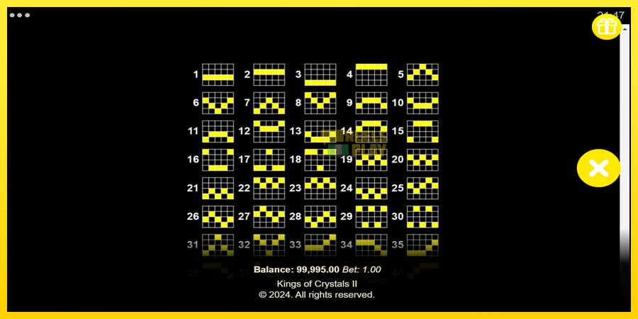 Сурет 7 ойын машинасы Kings of Crystals II Power Combo