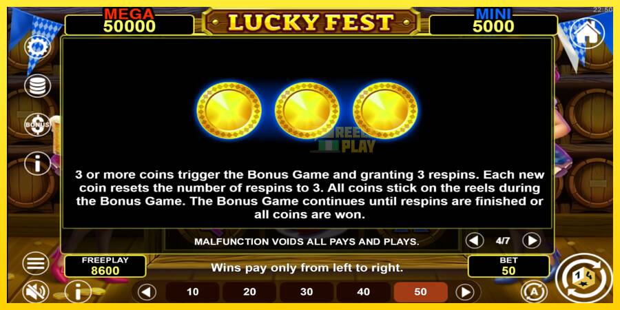 Сурет 7 ойын машинасы Lucky Fest Hold & Win