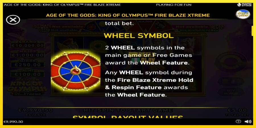 Сурет 5 ойын машинасы Age of the Gods: King of Olympus Fire Blaze Xtreme