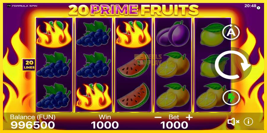 Сурет 3 ойын машинасы 20 Prime Fruits