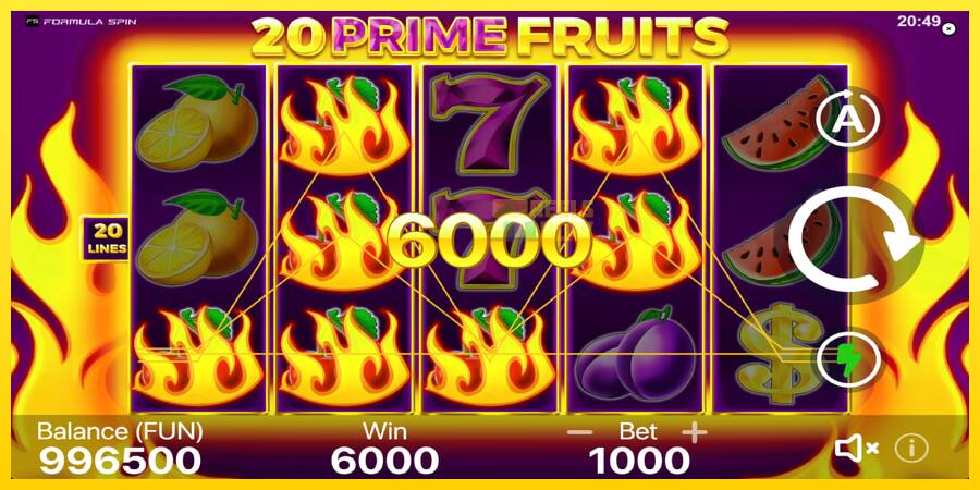 Сурет 4 ойын машинасы 20 Prime Fruits