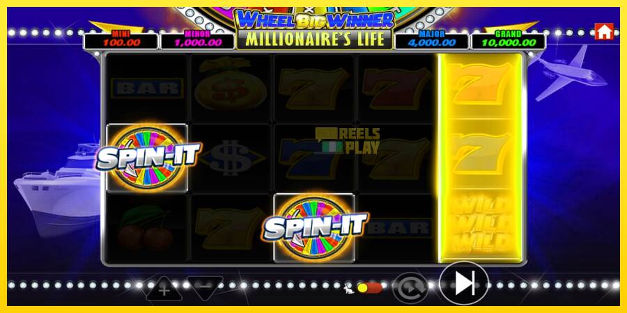 Сурет 3 ойын машинасы Wheel Big Winner Millionaires Life