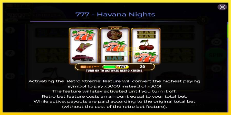 Сурет 4 ойын машинасы 777 - Havana Nights