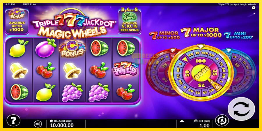 Сурет 2 ойын машинасы Triple 777 Jackpot Magic Wheels