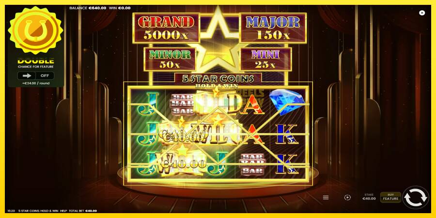 Сурет 3 ойын машинасы 5 Star Coins: Hold & Win