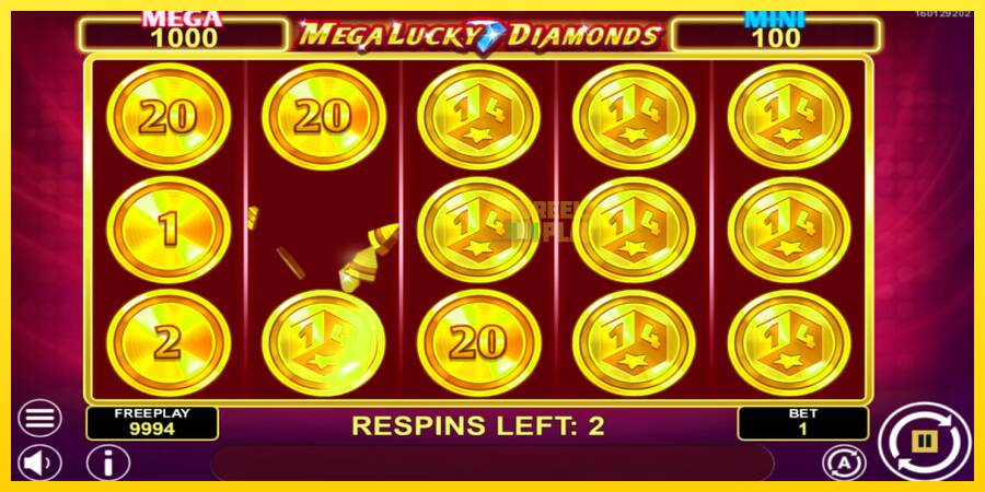 Сурет 3 ойын машинасы Mega Lucky Diamonds Hold & Win