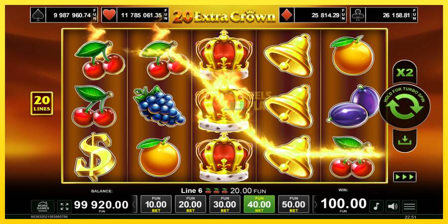 Сурет 2 ойын машинасы 20 Extra Crown