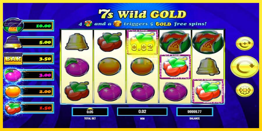 Сурет 3 ойын машинасы 7s Wild Gold