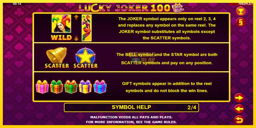 Сурет 7 ойын машинасы Lucky Joker 100 Extra Gifts