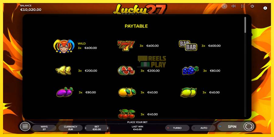 Сурет 5 ойын машинасы Lucky Streak 27