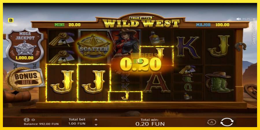 Сурет 3 ойын машинасы Wild West Trueways