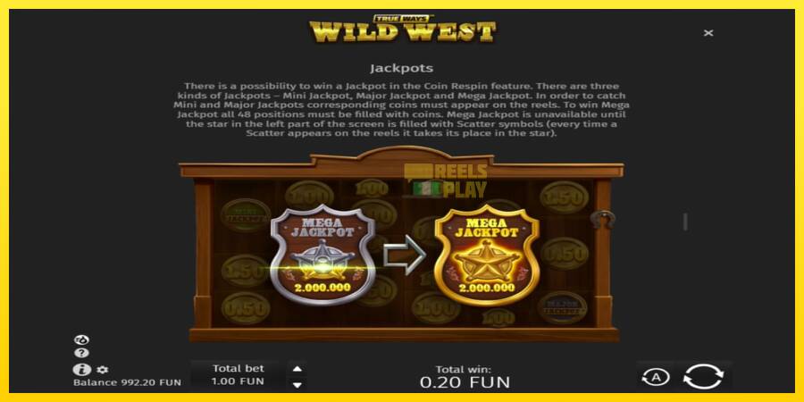 Сурет 6 ойын машинасы Wild West Trueways