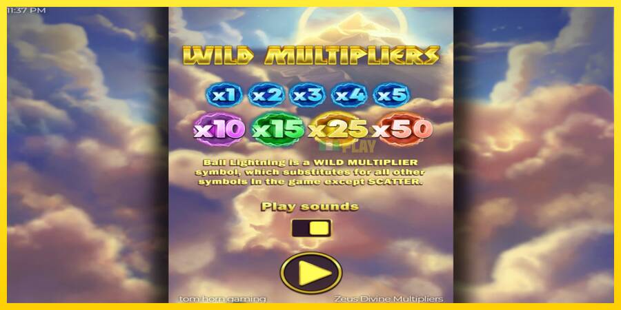 Сурет 1 ойын машинасы Zeus Divine Multipliers