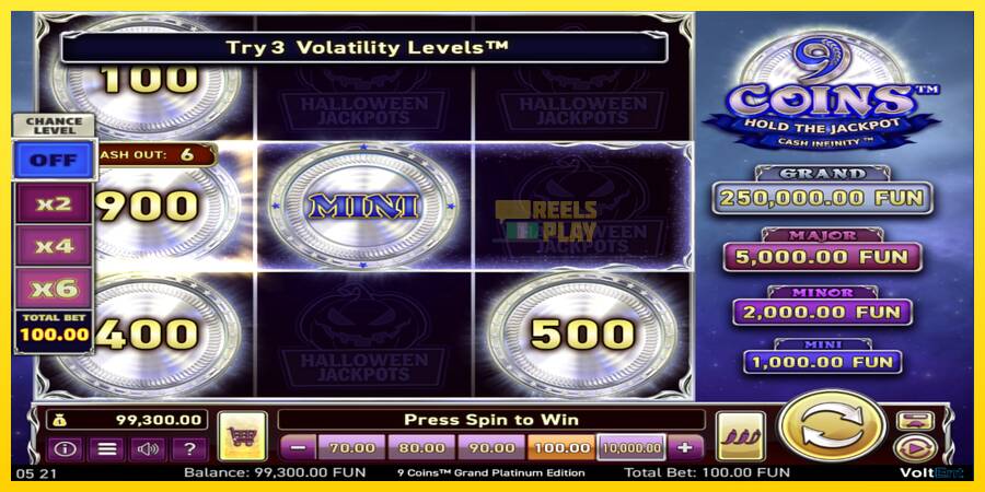 Сурет 2 ойын машинасы 9 Coins Grand Platinum Edition Halloween Jackpot