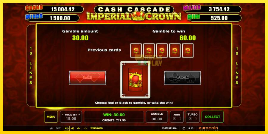 Сурет 4 ойын машинасы Cash Cascade Imperial Crown