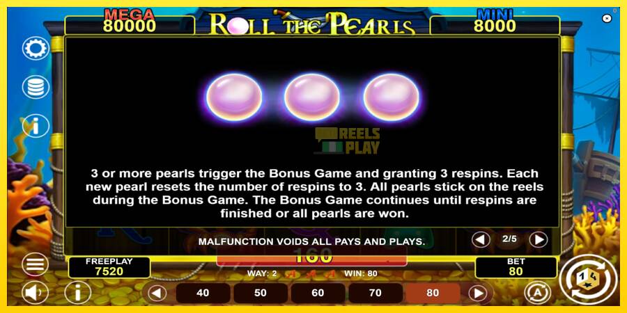 Сурет 6 ойын машинасы Roll The Pearls Hold & Win