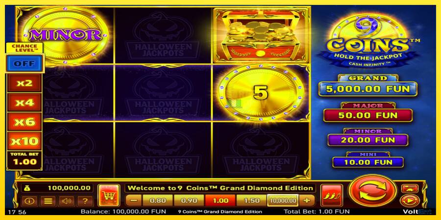 Сурет 2 ойын машинасы 9 Coins Grand Diamond Edition Halloween Jackpots