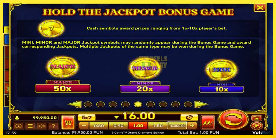 Сурет 5 ойын машинасы 9 Coins Grand Diamond Edition Halloween Jackpots